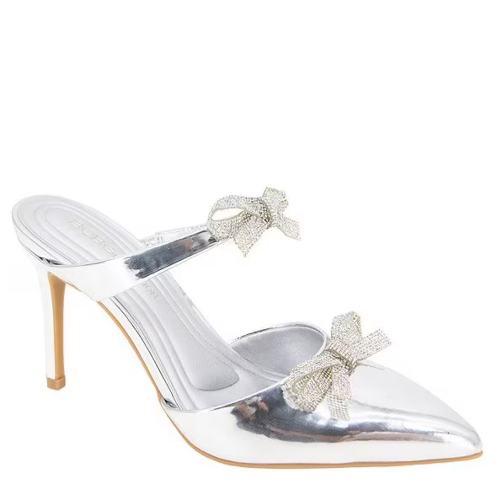 BCBGeneration Bardia Pump backless heel bride formal sexy reflective wedding 7